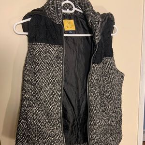 Grey and black vest